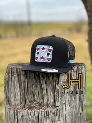 New 2022 Jobes Trucker Cap-  All Black JH Candy Patch