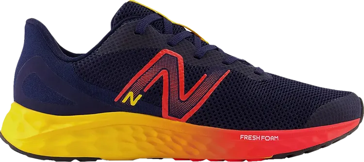 New Balance Fresh Foam Arishi v4 Big Kid 'Navy Red Egg Yolk' Sneakers, blue