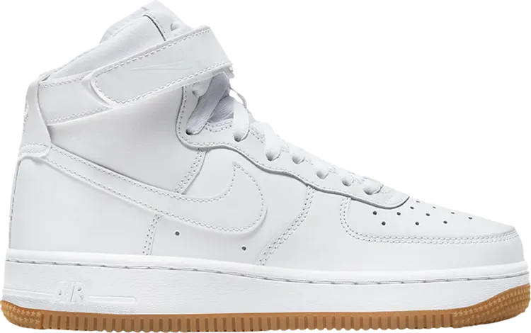 Nike Air Force 1 High GS 'White Gum' Sneakers, White