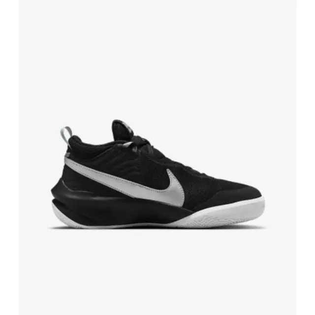 Nike Team Hustle D 10 Kids Basketball Shoes Black/Silver