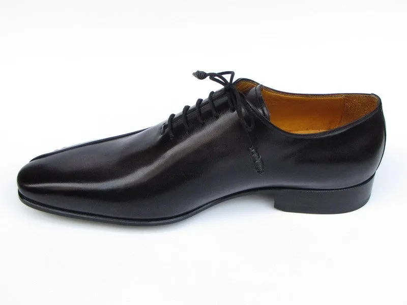 Paul Parkman Black Leather Oxfords - Side Handsewn Leather Upper And Leather Sole