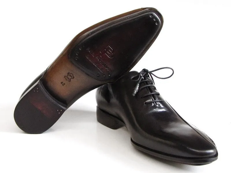 Paul Parkman Black Leather Oxfords - Side Handsewn Leather Upper And Leather Sole