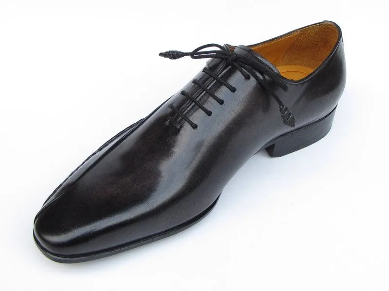 Paul Parkman Black Leather Oxfords - Side Handsewn Leather Upper And Leather Sole