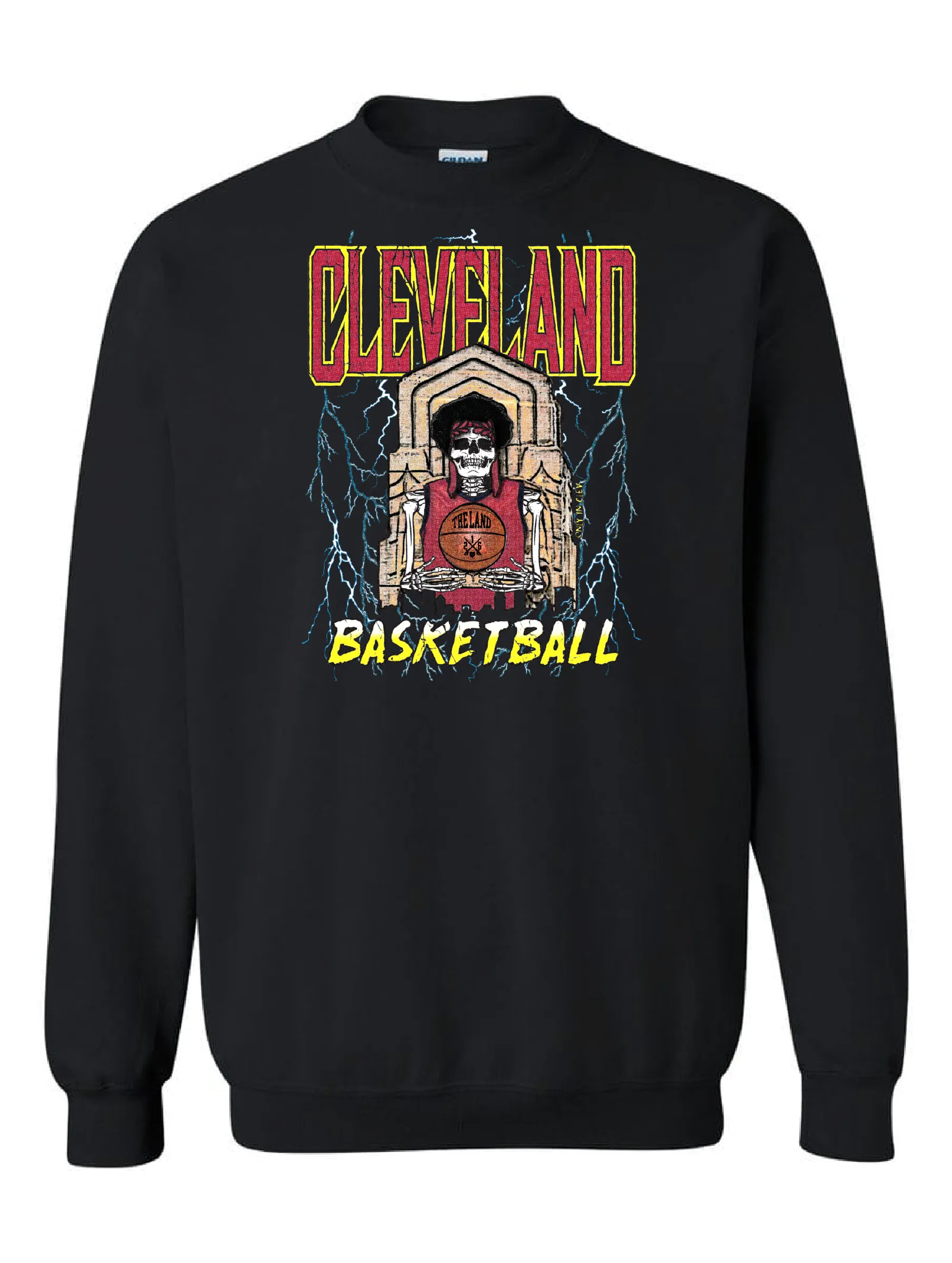 "Cleveland Basketball Skull" Design on Black