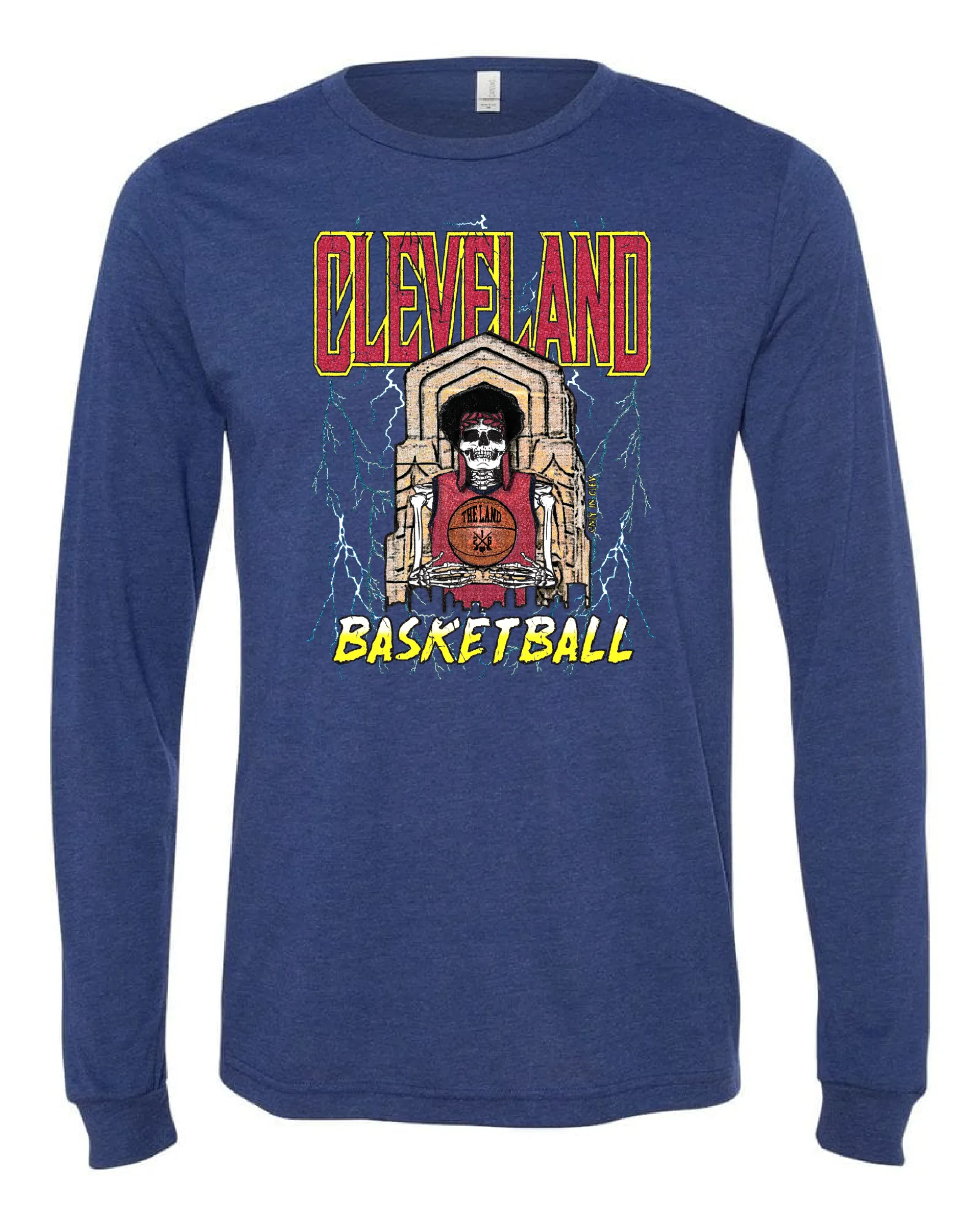 "Cleveland Basketball Skull" Design on Navy