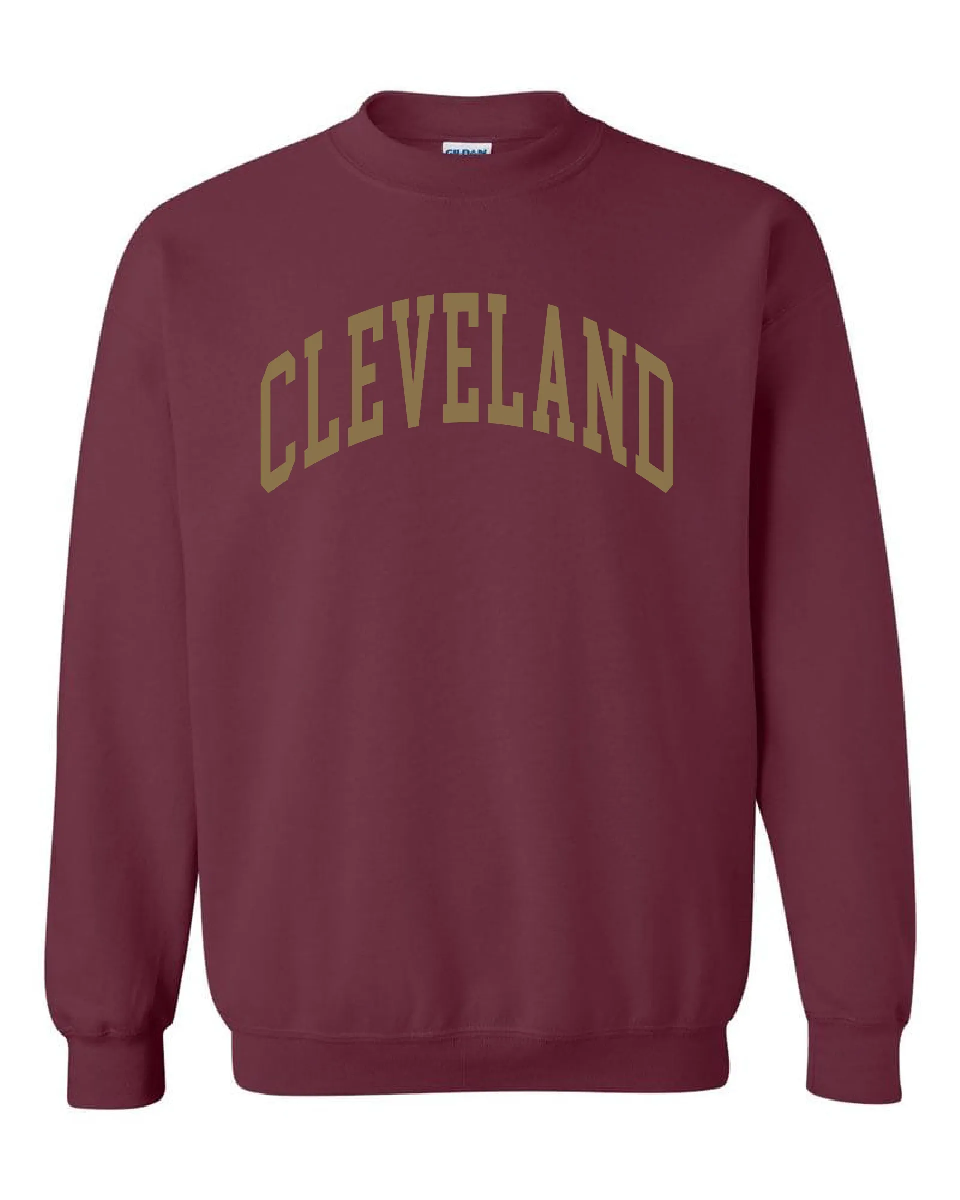 "Cleveland Block Gold" Basketball on Maroon