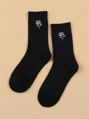 Rose Flower Crew Socks Funny Socks for Women Novelty Socks Funky Socks Gift for