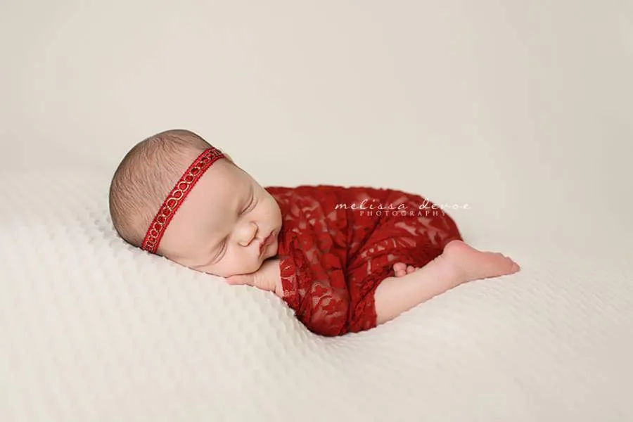 SALE Brick Red Stretch Lace Wrap 60X6