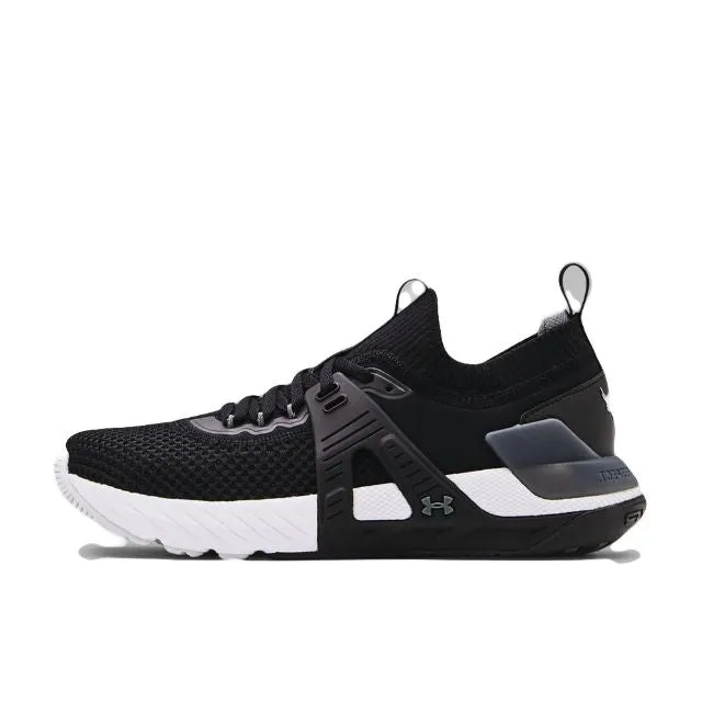 Under Armour Project Rock 4 Men Training Shoes Black/White/Grey