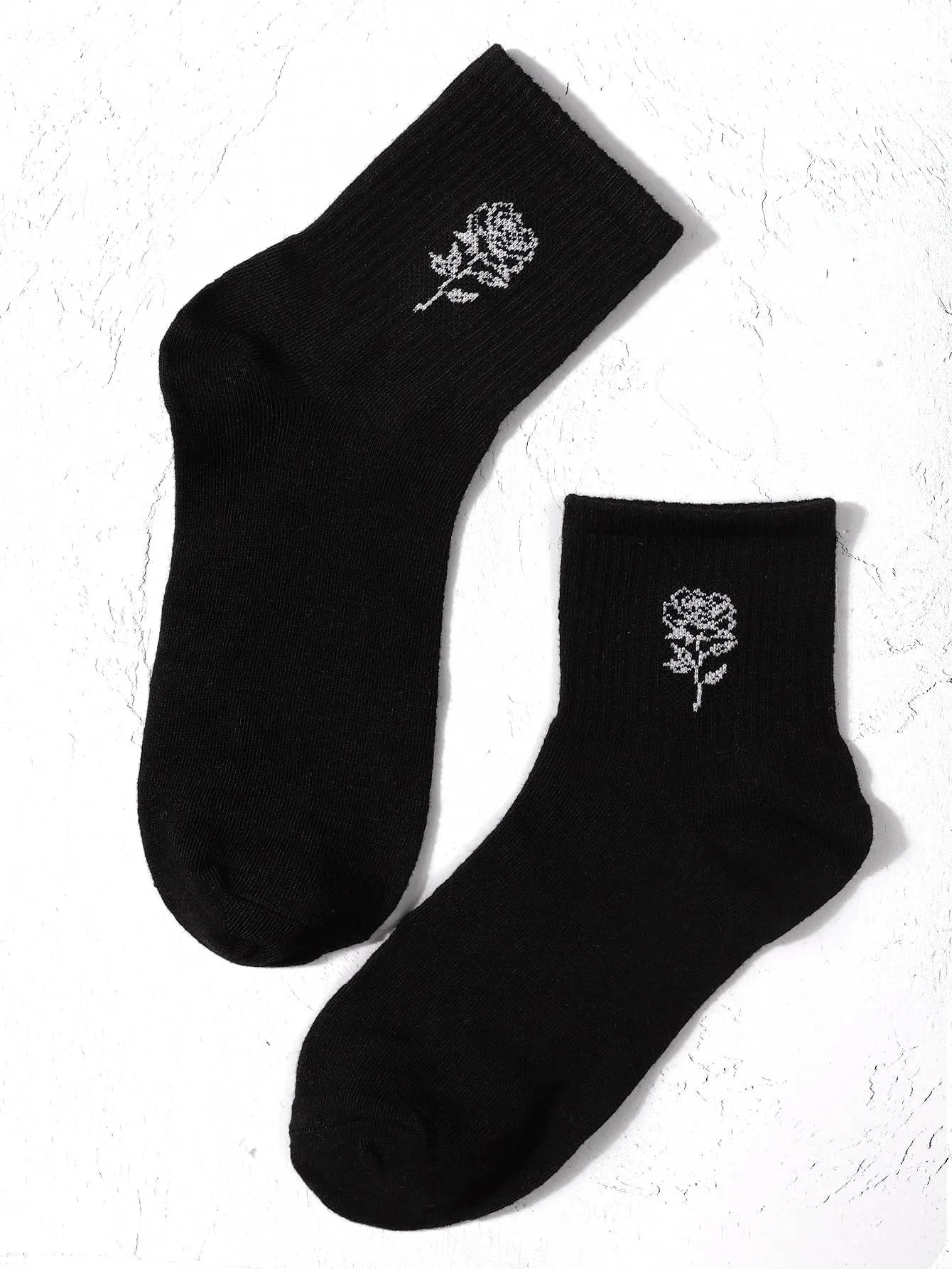 White Flower Socks Funny Socks for Women Novelty Socks Funky Socks Gift for Her