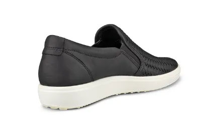 Women's Ecco Soft 7 Slip On 2.0 470113-01001 Color:  Black